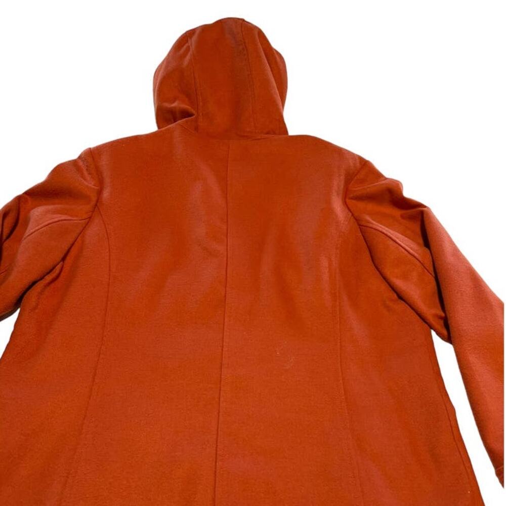 Rosa Thea Womens Orange Hooded Button Front Zip Up Jacket Size Medium - Picture 8 of 13